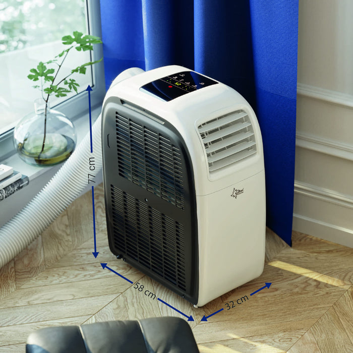 Przenośny klimatyzator SUNTEC Transform 12.000 Eco R290 | Klimatyzacja do pomieszczeń do 60 mkw. | Wąż wywiewny | Klimatyzator i osuszacz z eko-chłodziwem | 12 000 BTU/godz. | Do domu i biura
