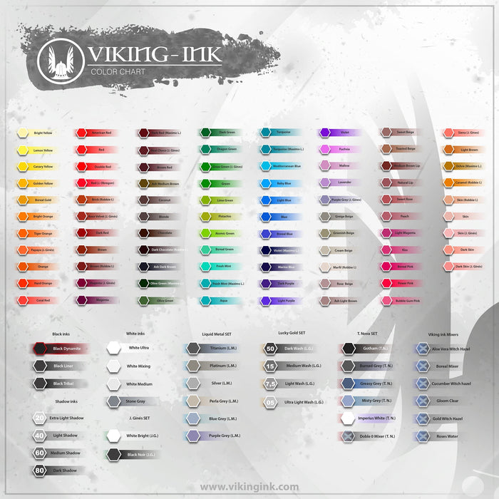 VIKING INK - Rozcieńczalnik do farb do tatuażu - Aloe Vera Witch Hazel (30ml) - Mixer dla kolorów i czerni