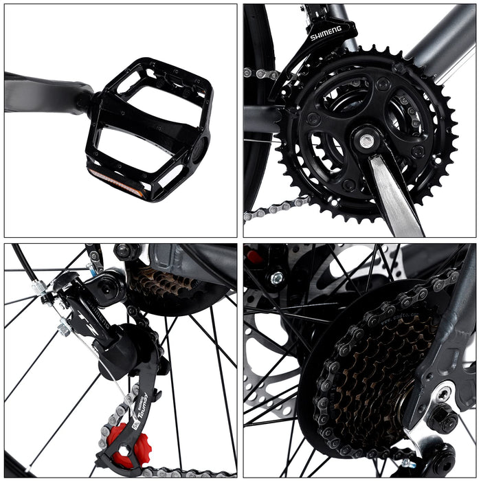 Rower szosowy rama ze stopu aluminium, 21-biegowy podwójny hamulec tarczowy 700C rower kołowy.