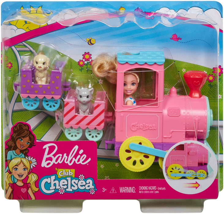 Barbie FRL86 rodzinny pociąg Chelsea Choo z lalką, kolorowe, akcesoria do zabawy, wiele