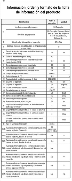 LG 27UN83A Monitor UHD 4K IPS o przekątnej 68,58 cm (27”) 2020 biały