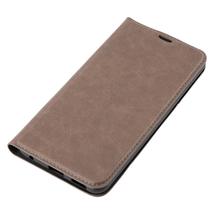 Cadorabo Etui na książkę współpracuje z LG V30 w kolorze brązowym kawowym - z magnetycznym zamknięciem, funkcją stojaka i przegródką na karty - portfel etui pokrowiec pokrowiec ze skóry PU z klapką