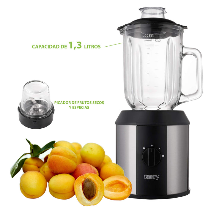 CAMRY CR 4058 blender, szkło, 1,3 litra, czarny