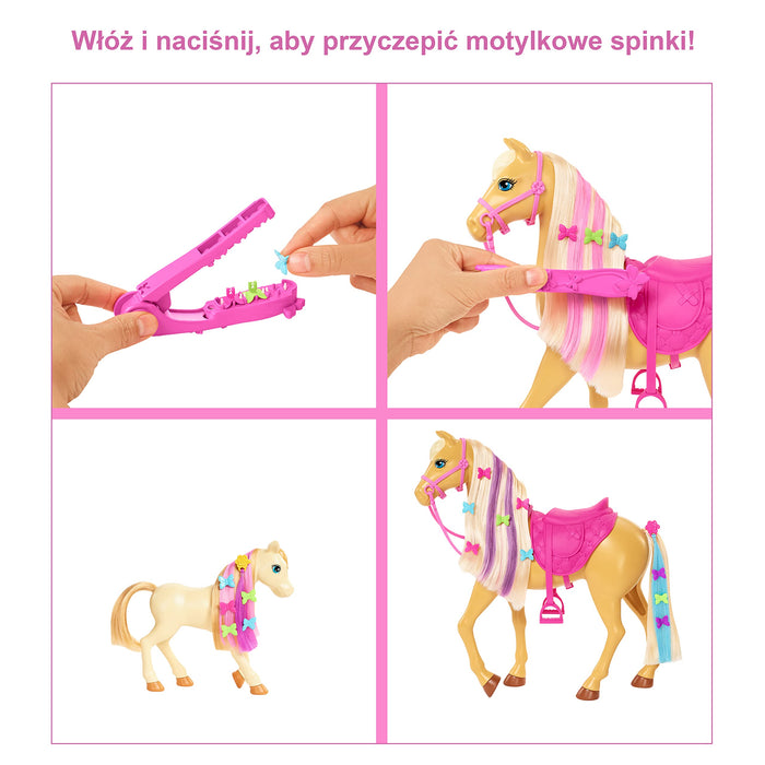 Barbie Lalka i Pielęgnacja Koni, Wielokolorowy, Od 3 lat, GXV77