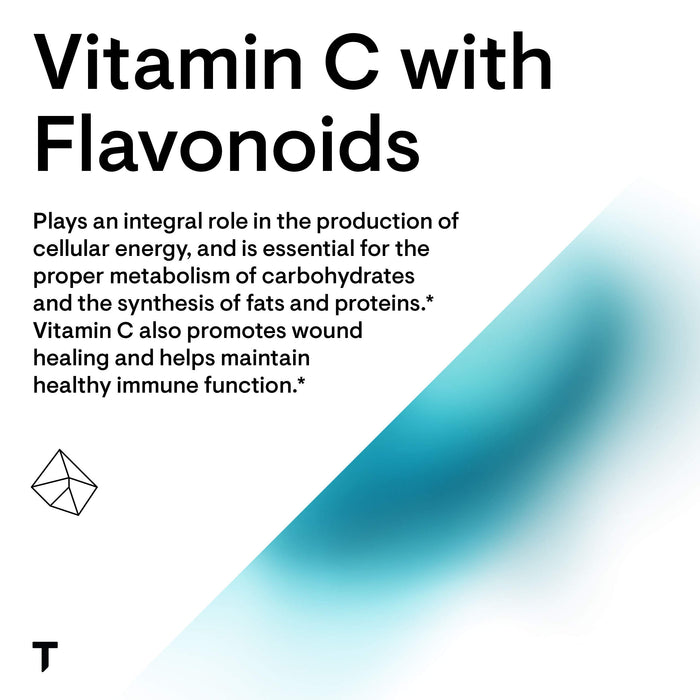 Thorne Research - Witamina C z flawonoidami - połączenie witaminy C i bioflawonoidów cytrusowych z pomarańczy, występujących razem w naturze - 180 kapsułek
