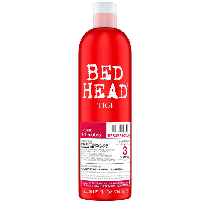Tigi Bed Head Urban Antidotes Resurrection, Szampon i Odżywka do Włosów Zniszczonych, 2 x 750 ml