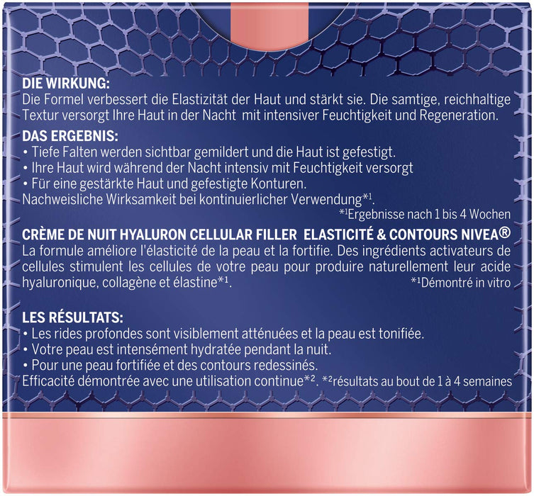 Nivea Hialuron Cellular + Krem przeciwzmarszczkowy ujędrniający na noc (1 x 50 ml)