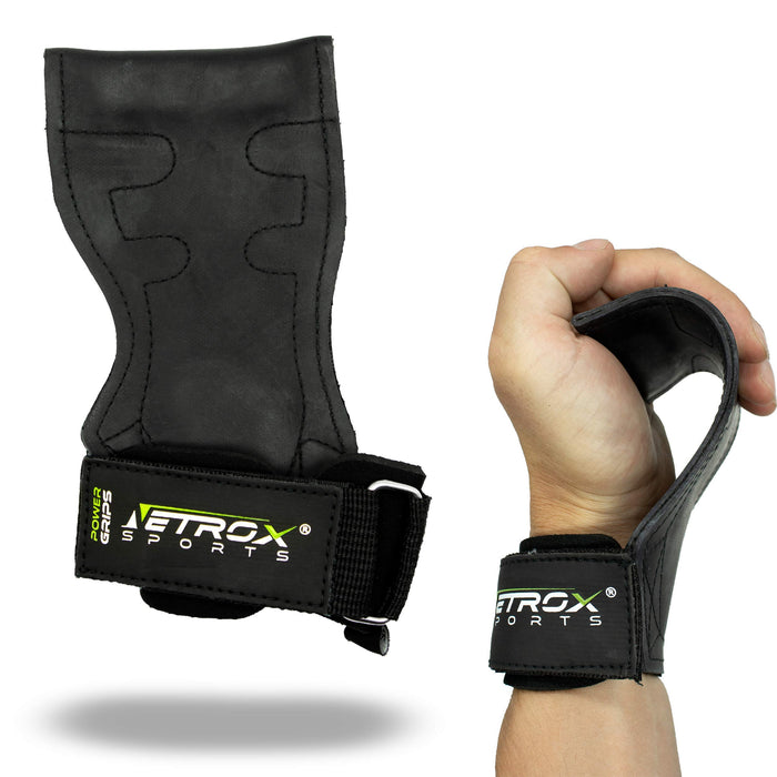 Netrox Sports® – Power Grips | Profesjonalne pasy z dodatkową przyczepnością | do kulturystyki, podnoszenia ciężarów, sportów siłowych, treningu siłowego i fitnessu | Nadaje się do ciężkich ciężarów | dla mężczyzn i kobiet