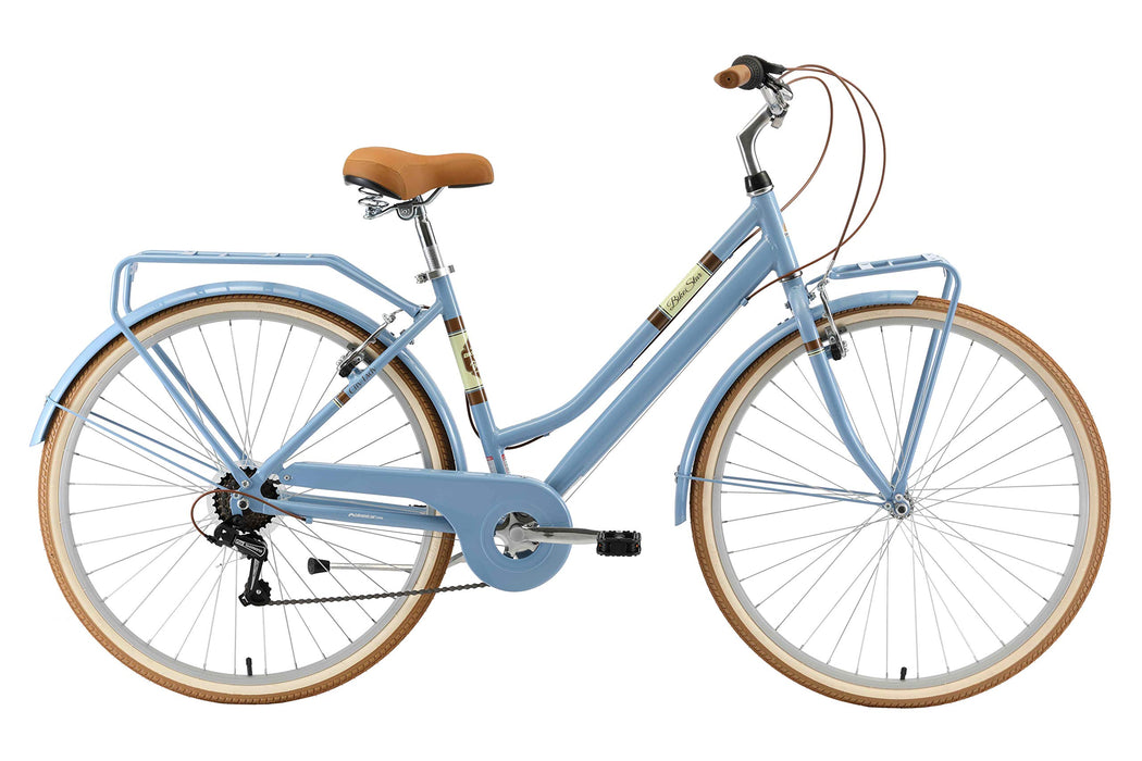 BIKESTAR aluminiowy rower miejski 26, 28 cali | Rama 16, 18 cali, 7-biegowy rower damski Shimano, holenderski rower retro z hamulcem V i bagażnikiem