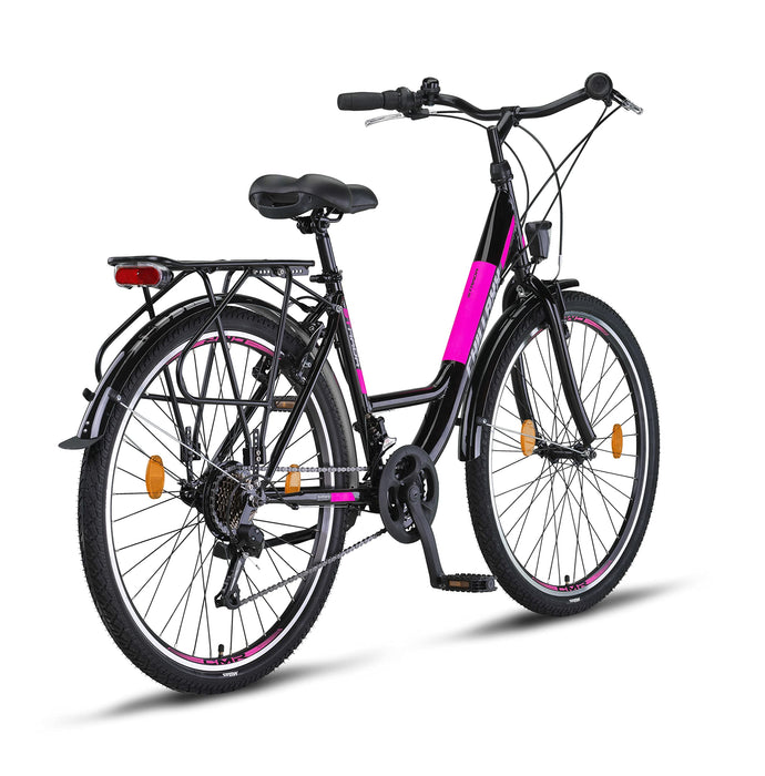 Chillaxx Strada Premium rower miejski, rozmiar koła 26" i 28", dla dziewcząt, chłopców, mężczyzn i kobiet, 21 biegów, rower holenderski