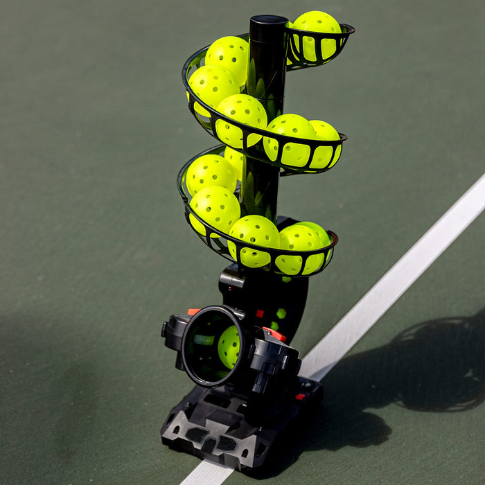 Franklin Sports Automatyczna wyrzutnia Pickleball - ProShot Pickleball Tosser do ćwiczeń Pickleball + treningu - przenośny miotacz do pickleballu + podajnik piłek - sprzęt treningowy do pickleballa + pomoc