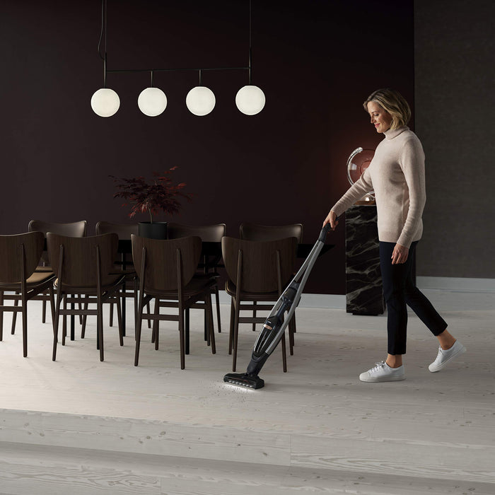 Electrolux Pure Q9 Odkurzacz bezprzewodowy 2w1,Do 50 min pracy, 21,6V, 3 prędkości, Funkcja automatycznego czyszczenia szczotki, W zestawie szczelinówka i szczotka do kurzu,PQ91-40GG,Szary