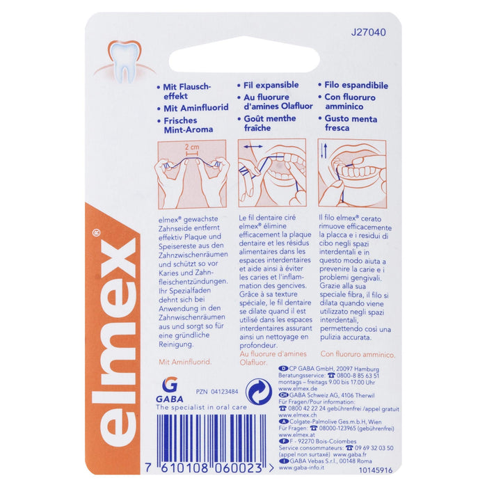 Elmex 159909 nici dentystyczne, woskowane, opakowanie 1 szt.