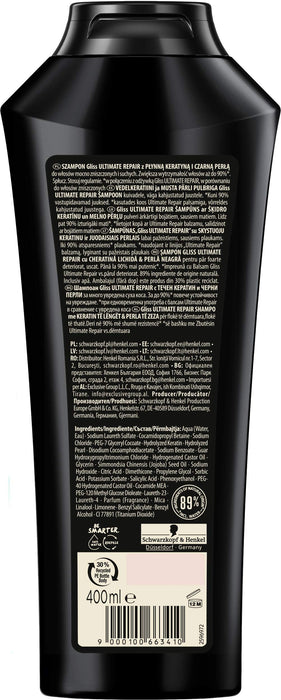 Schwarzkopf Gliss Ultimate Repair regenerujący szampon do włosów mocno zniszczonych i suchych 400ml