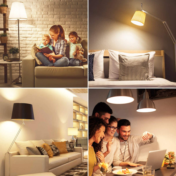 Lepro żarówka LED E27, 8,5 W, zamiennik żarówki halogenowej 60 W, 2700 K ciepła biel, żarówka LED A60, 220-240 V AC, kąt świecenia 200°, lampa energooszczędna, 6 sztuk