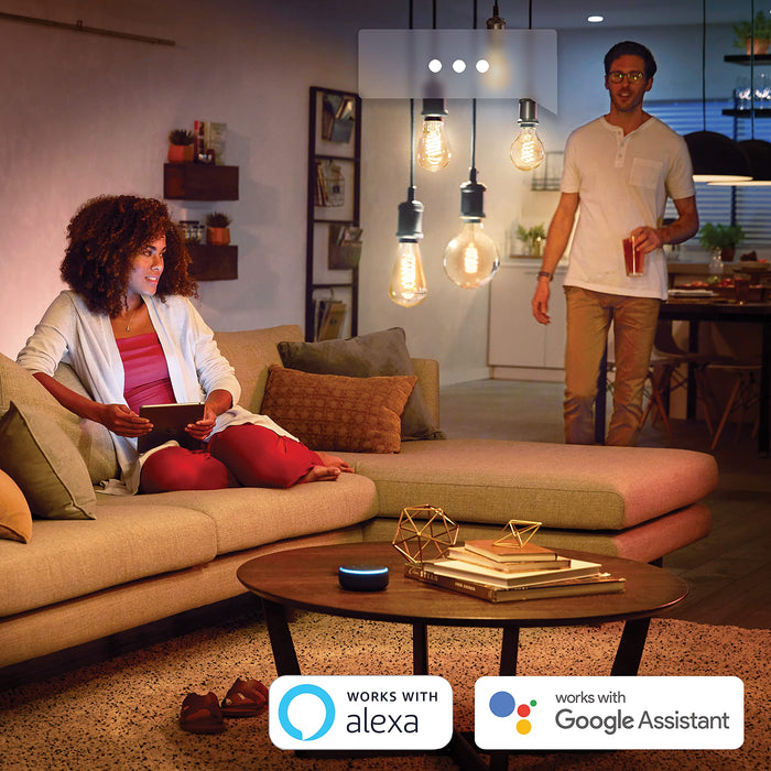 Philips Hue Filament White Inteligentna żarówka LED E27 7W ST72, retro żarówka Edisona, ciepłe białe światło, możliwość przyciemniania