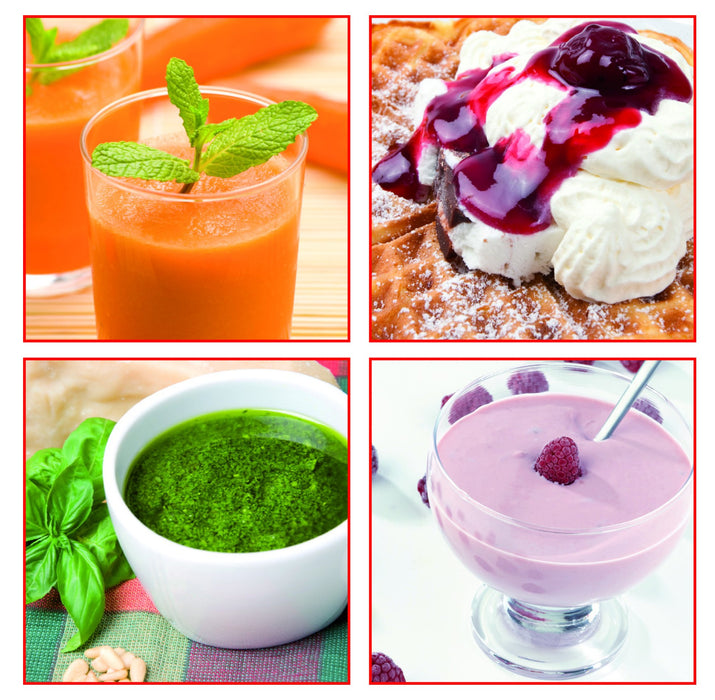 GOURMETmaxx Mr. Magic Smoothie Maker z pokrywką utrzymującą świeżość | mikser stojący z 8 funkcjami, z funkcją to-go z pokrywką utrzymującą świeżość [250 W]