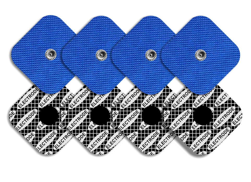 TENSPAD SILVER 8 elektrod ze srebrnym wzorem do Compex, 50 x 50 mm z 1 przyłączem SNAP