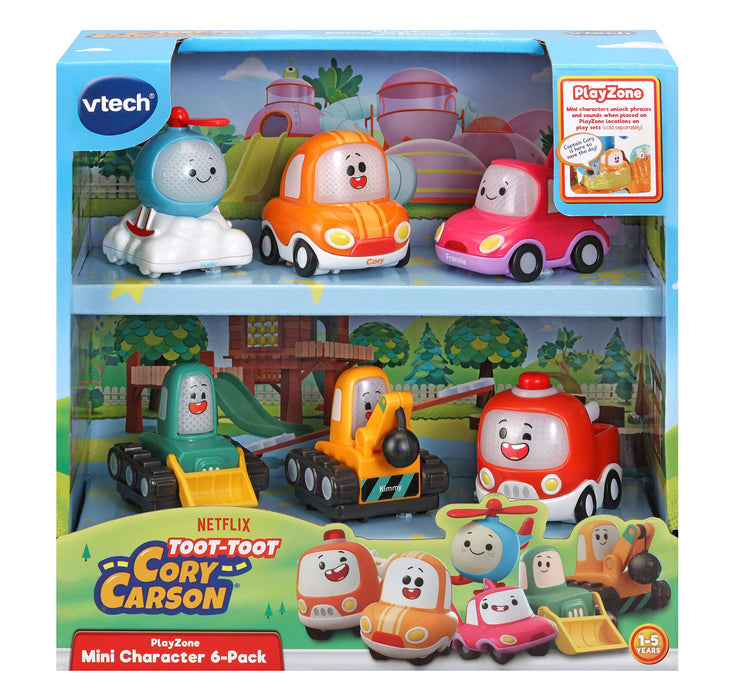 VTech Toot-Toot Drivers Cory Carson mini zestaw samochodowy, zabawka dla dzieci zestaw samochodowy do pomysłowej zabawy, mini zestawy samochodowe dla chłopców i dziewcząt w wieku 2, 3, 4, 5 lat +