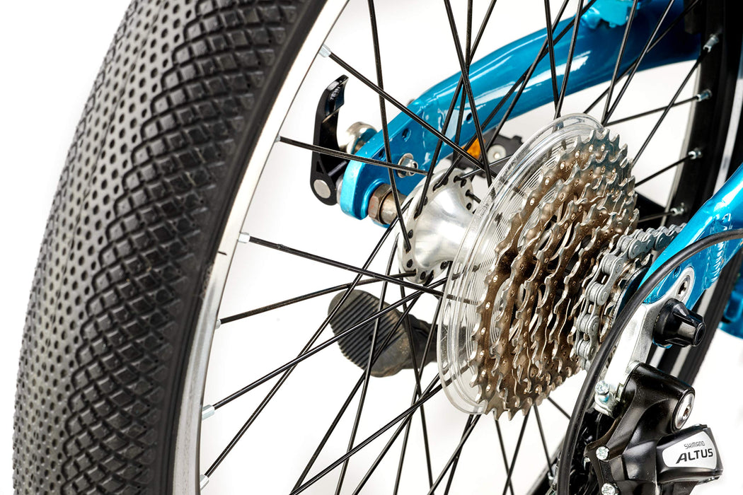 COAST Bikes Unisex – Hightide nr 04 8S składany rower dla dorosłych, sky blue, 20 cali