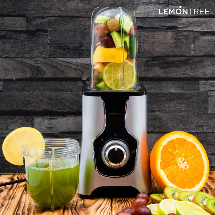 Lemontree Blender stojący Smoothie Maker 700 W, szklana butelka 1,5 l, 2 regulowane prędkości i funkcja pulsu, funkcja kruszenia lodu, nadaje się do mycia w zmywarce