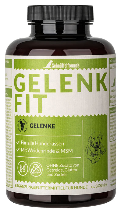 Schnüffelfreunde GelenkFit I Suplementy na stawy dla psów Tabletki na stawy i kości - Suplement diety dla psów - Wyprodukowano w Niemczech (300g)