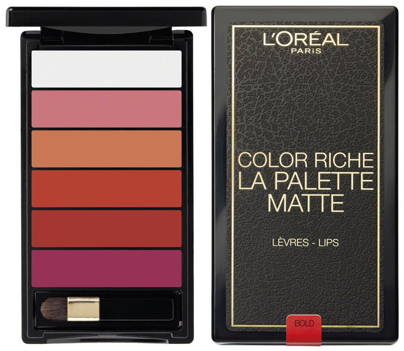 L'Oréal Paris Paleta szminek do ust Matte Bold, 1 opakowanie (1 x 6 g)