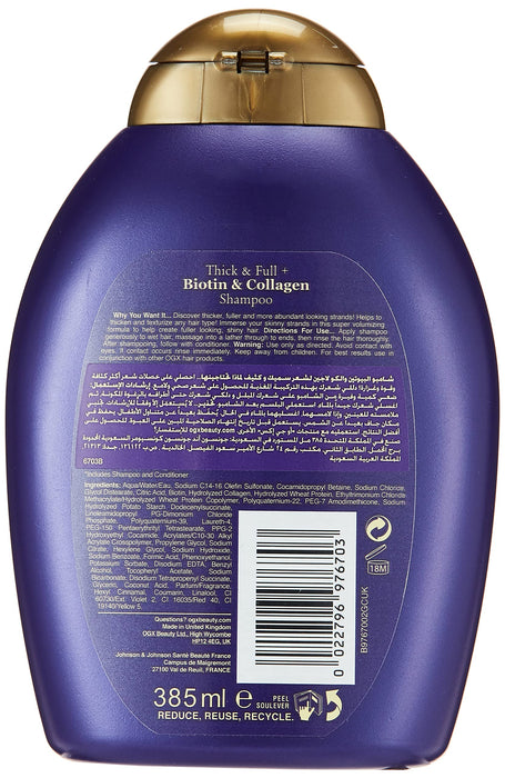 OGX Thick & Full Biotin & Collagen szampon, 385 ml