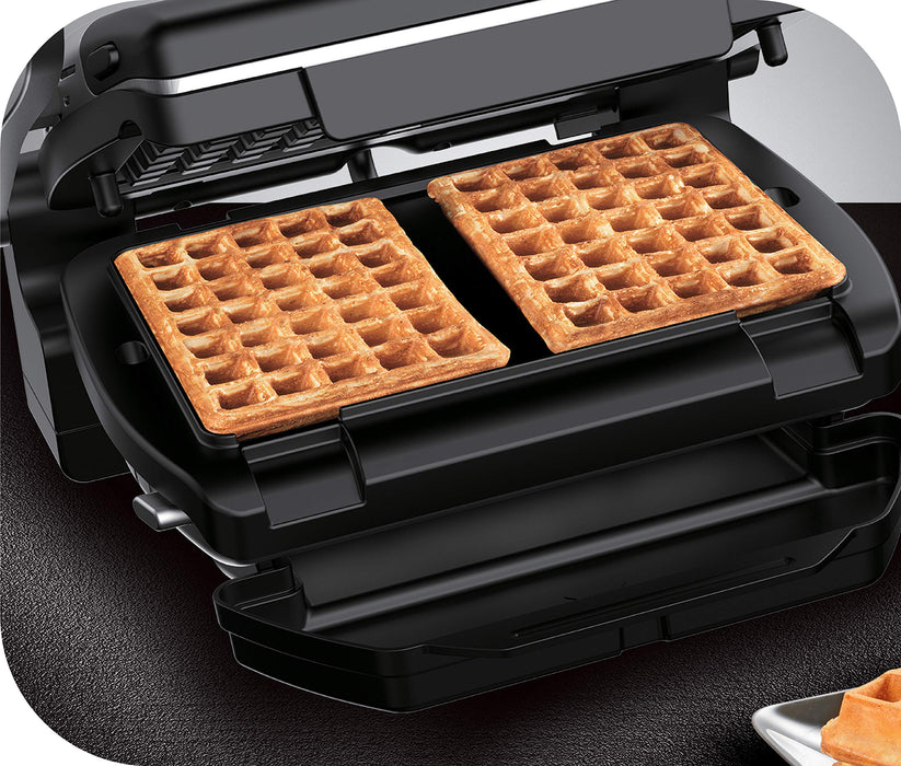 Tefal XA7238 OptiGrill+ Płyta Waflowa, Aluminium, Czarny