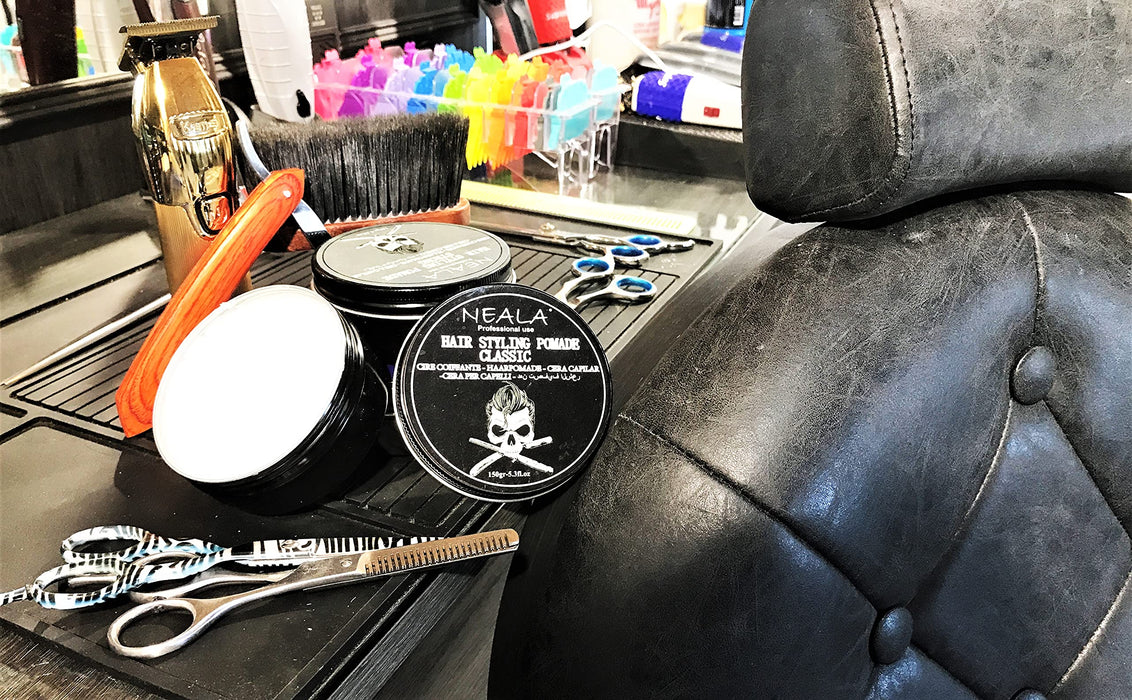 Pomade Neala Classic - 150gr - Wosk do stylizacji męskich włosów wzbogacony witaminami i woskiem pszczelim - Błyszczące wykończenie, miękkie do średniego utrwalenia