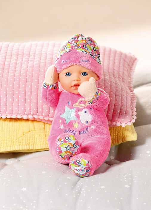 BABY Born 829684 Sleepy lalka 30 cm – mała i miękka – lekka dla małych dłoni, kreatywna gra wspiera empatię i umiejętności społeczne, dla noworodków – w zestawie czapka do spania