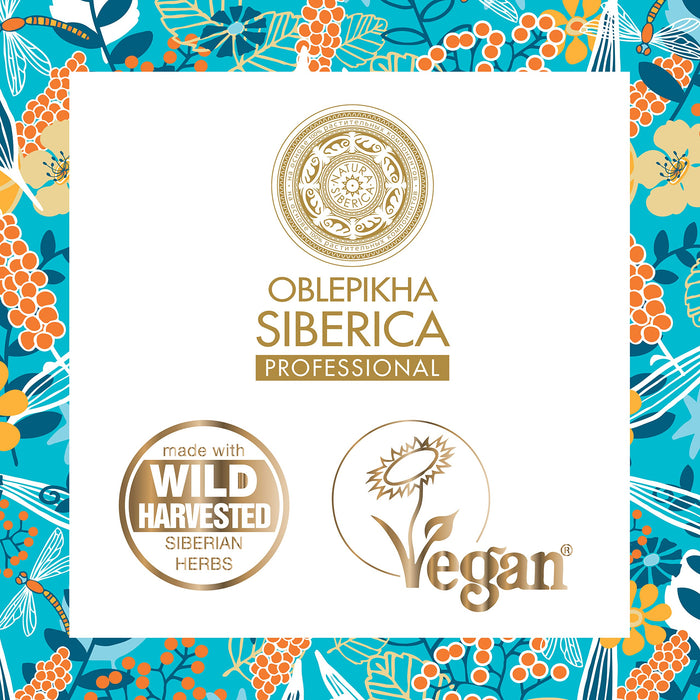 Natura Siberica, Professional Oblepikha odżywczy szampon do włosów słabych i uszkodzonych, ml, granatowy, drzewo sandałowe, 400 ml