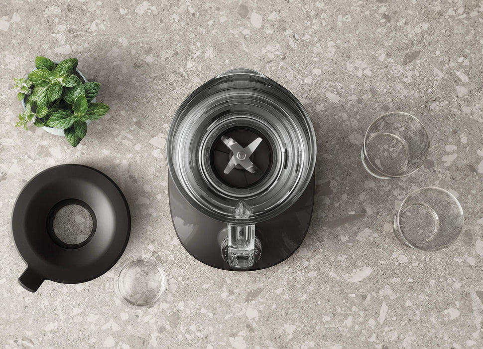 Electrolux Blender kielichowy Explore 6 - Mocny silnik 700 W, Technologia pochylenia Tilt, 5 Prędkości + funkcja Pulse, 6 Ostrzy ze stali nierdzewnej, 2 l Szklany dzbanek E6TB1-4GB, Czarny