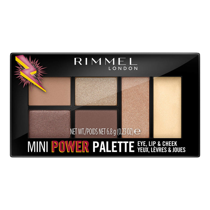 Rimmel Mini Power Palette Eye Shadow wielofunkcyjna paletka nr 001 - Fearless