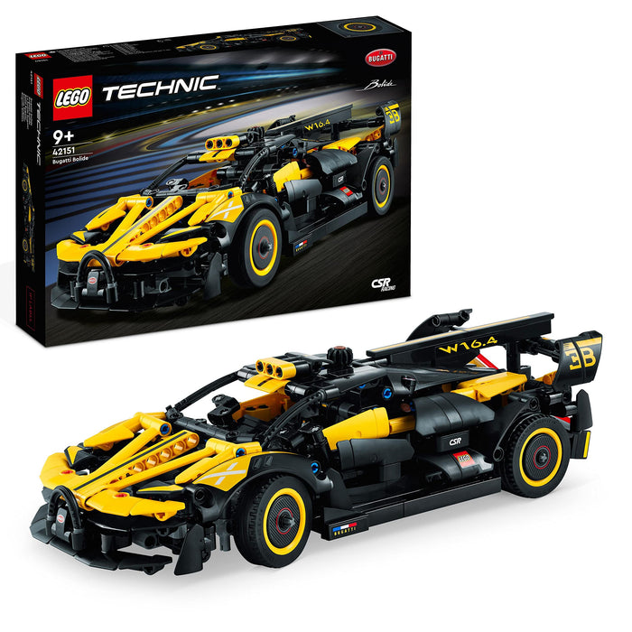 LEGO 42151 Technic Bolid Bugatti Wyścigówka z Klocków, Kreatywne Zabawki Inżynieryjne, Kultowy Samochód Sportowy do Budowania z Klocków Konstrukcyjnych dla Kolekcjonerów i Dzieci
