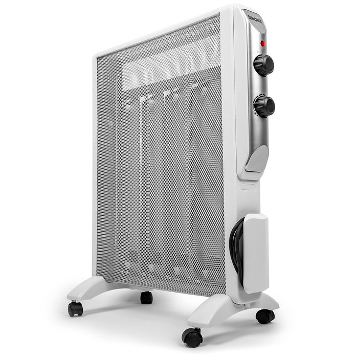 Duronic HV220 WE Grzejnik elektryczny przenośny 2000W biały grzejnik z technologią Mica-thermic bezolejowy panele grzewcze mika 3 ustawienia grzewcze regulacja mocy i temperatury