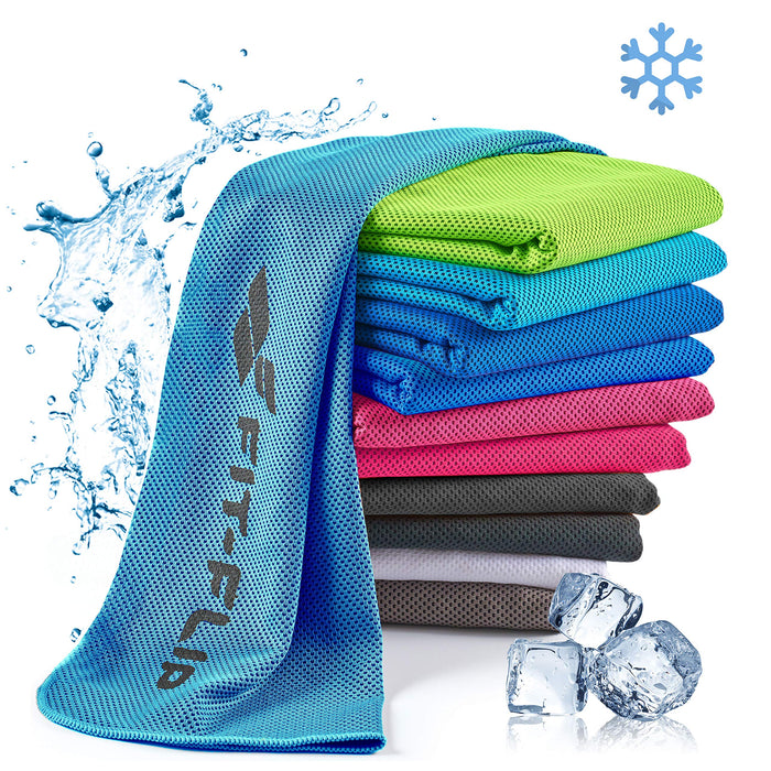 Ręcznik chłodzący idealny jako ręcznik sportowy lub chłodzący z mikrofibry – Ręcznik chłodzący do fitnessu, sportu, podróży, jogi – Airflip Cooling Towel